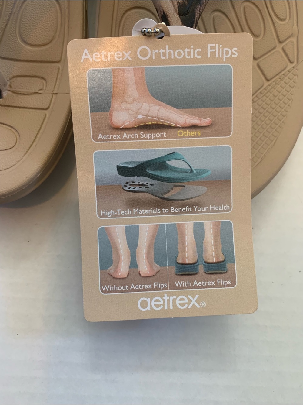 Aetrex Orthotic Flips Sandals in Leopard Print Women’s Size 9 NWT - Picture 3 of 7